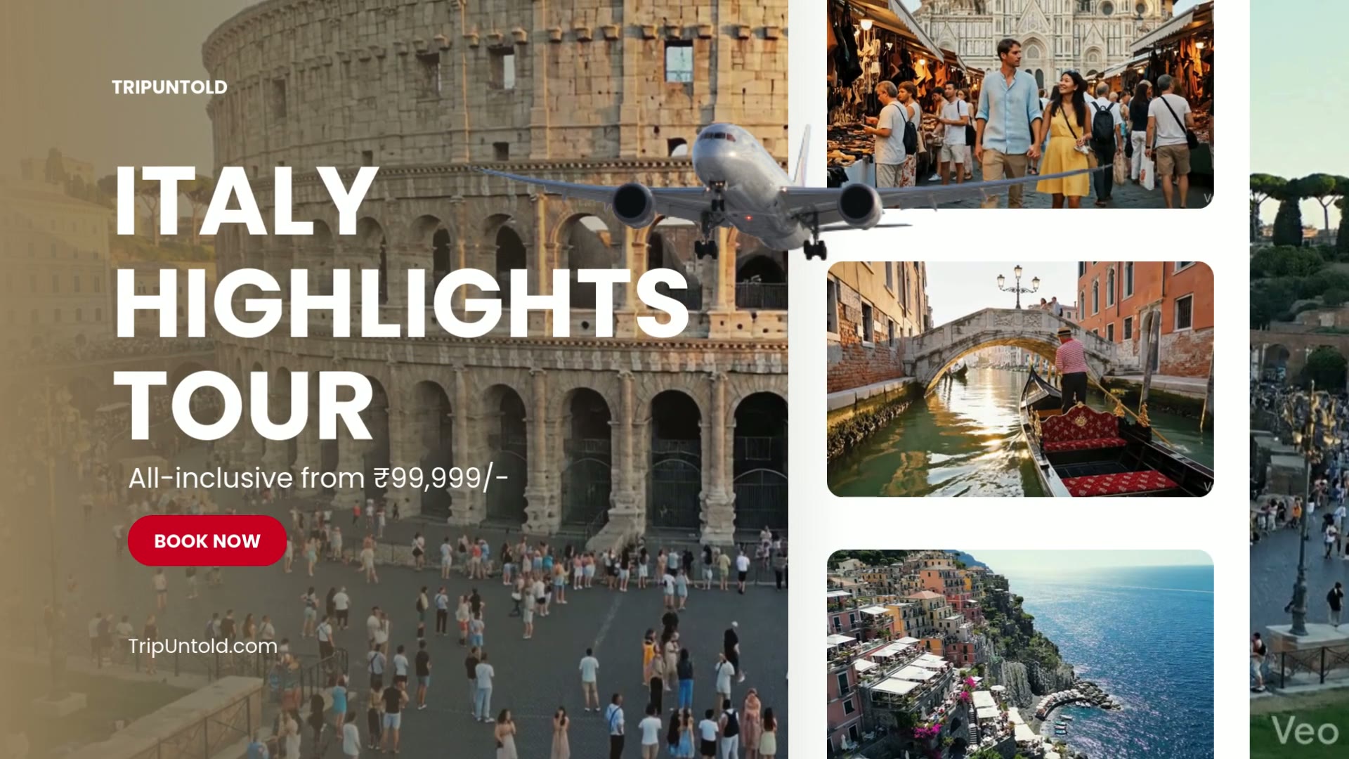 Italy Highlights Tour — Travel Cinematic video editing sample by Framevo